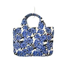 Tommy Hilfiger Women's Blue White Floral Canvas Tote